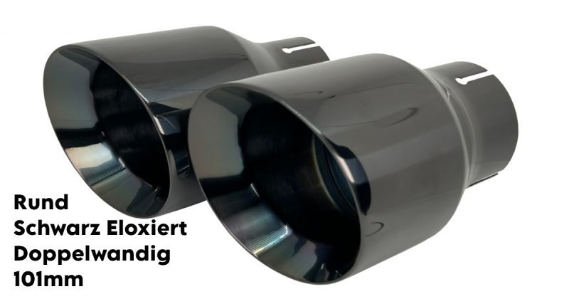 Rund 101mm Aluminium schwarz eloxiert Doppelwandig (+299,00€)}